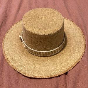 Handmade Straw boater hat “holbox”